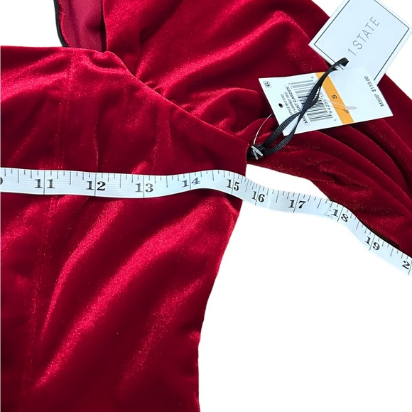 1. State Long Sleeve Red Velvet Dress Size Small‎ - Picture 8 of 9